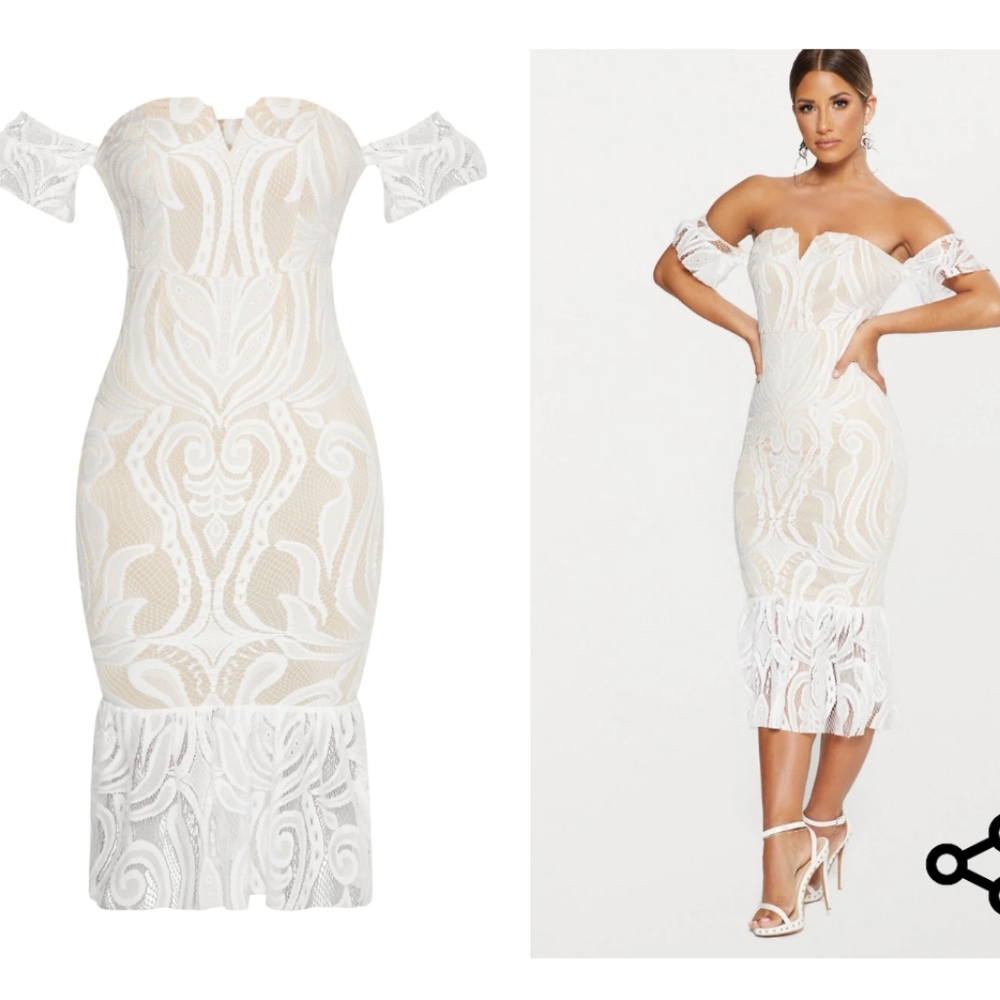 COPY - Sexy lace bodycon off the shoulder dress